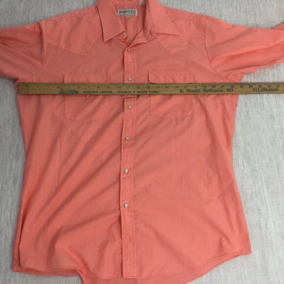 Shelpers Women's‎ Salmon pink long sleeve button down shirt, Size XL - Picture 3 of 9